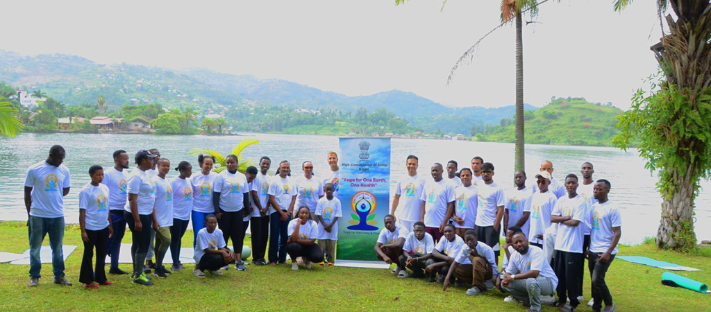 Curtain raiser for the International Day of Yoga in Gisenyi