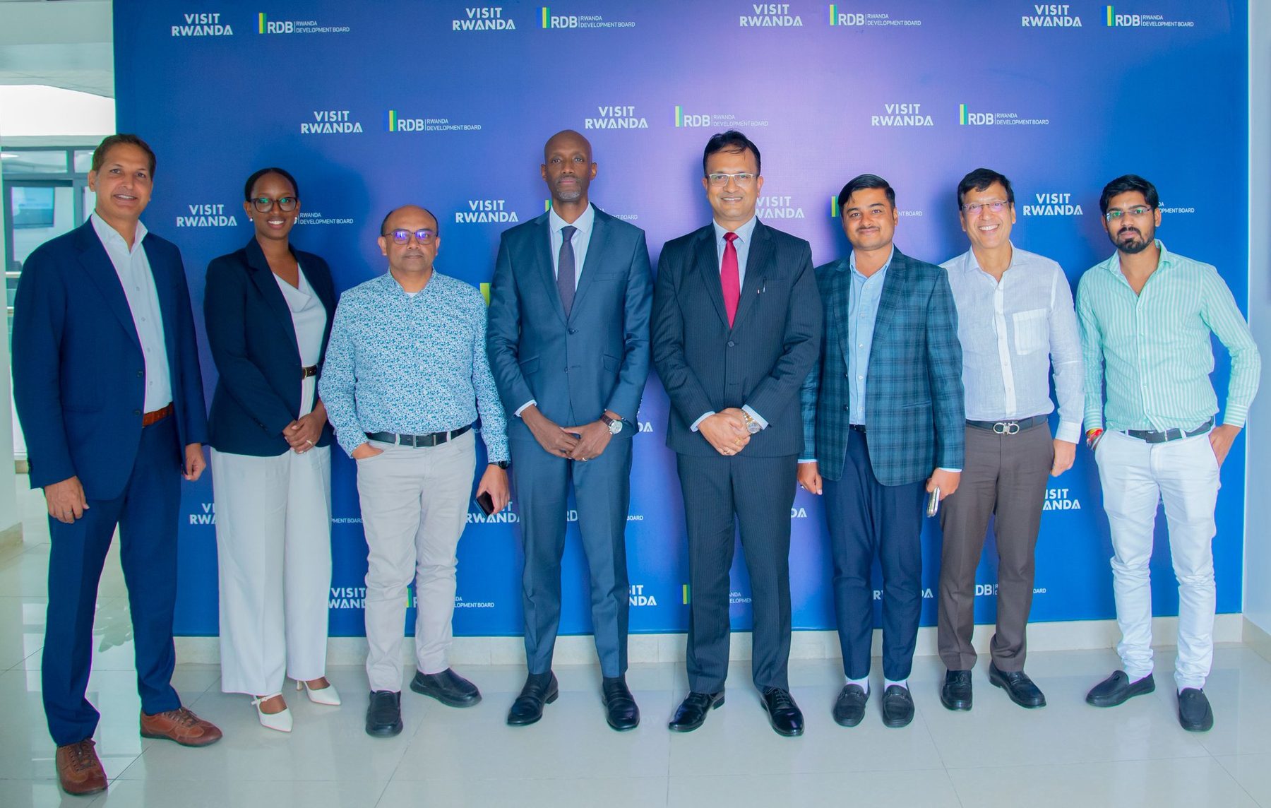 Delegation led by the High Commissioner with Mr. Jean-Guy K. Afrika at the Rwanda Development Board