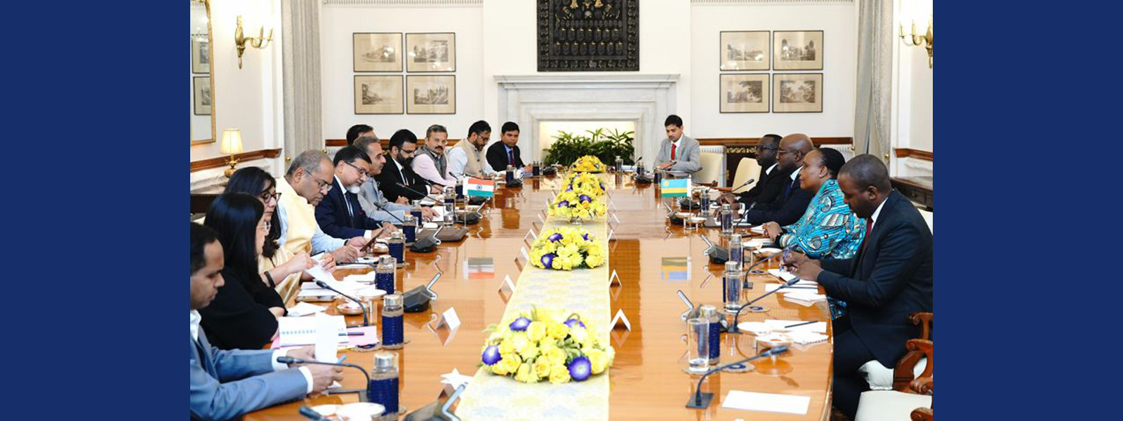 Delegations of India and Rwanda at the Second India–Rwanda Joint Commission Meeting