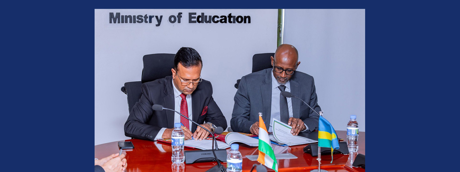 Signing of the MoU with the Ministry of Education of Rwanda on schools in Rubavu District