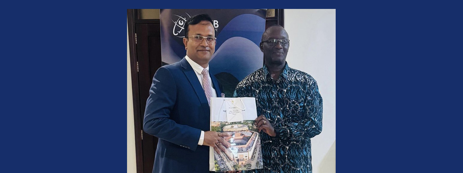 High Commissioner meeting Dr. Fidele Ndahayo, CEO of the Rwanda Atomic Energy Board