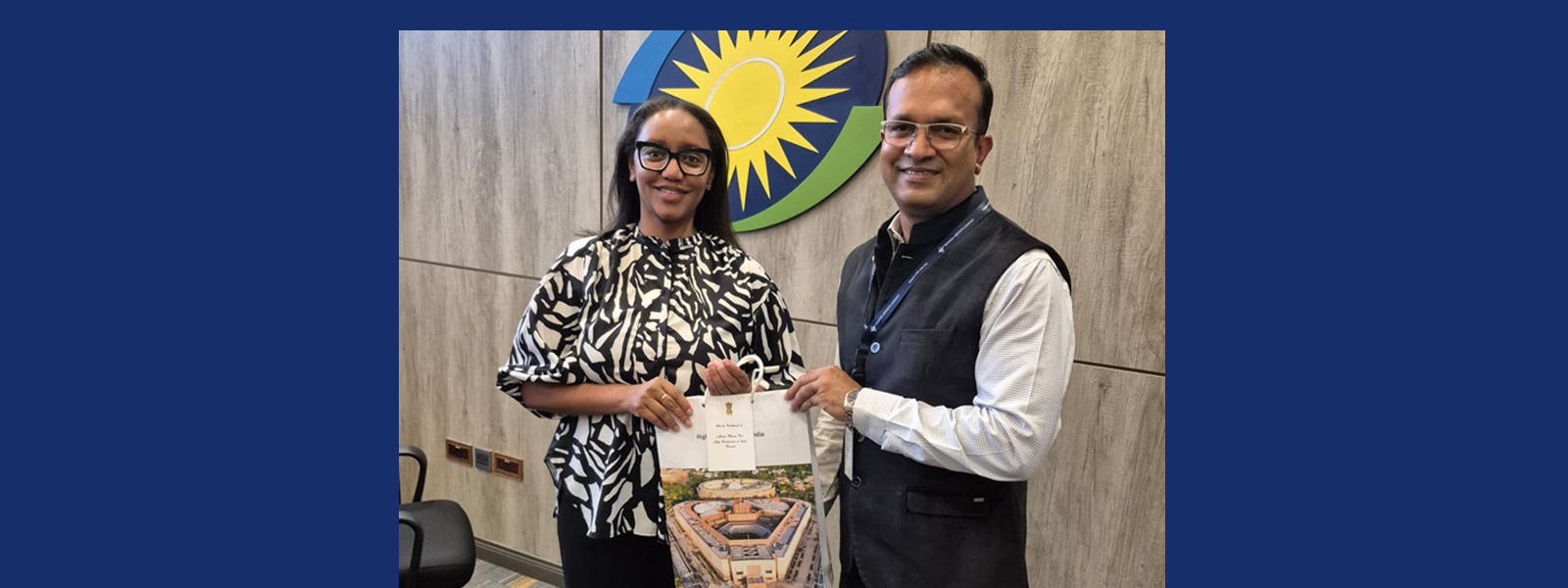 High Commissioner meeting Ms. Yvonne Makolo, CEO of RwandAir