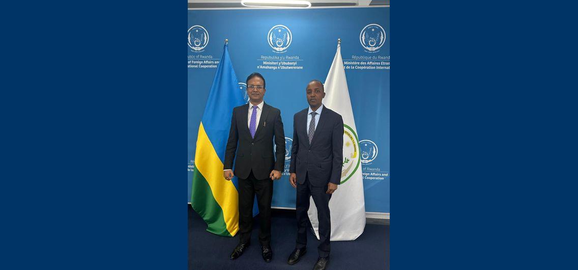 High Commissioner meeting Amb. Fidelis Mironko, Permanent Secretary, Ministry of Foreign Affairs of Rwanda